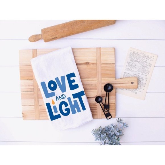 Love And Light Holiday Hand And Kitchen Towel - NEW Fast Ship - Picture 2 of 3